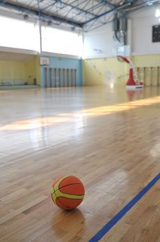 basketball ball indoor at school and gym 