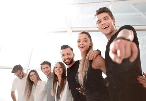 happy business team standing in bright office.photo with copy space