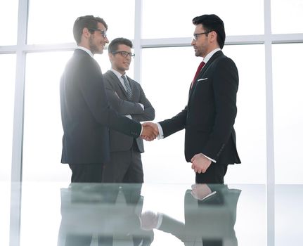 reliable handshake of business partners . photo with copy space