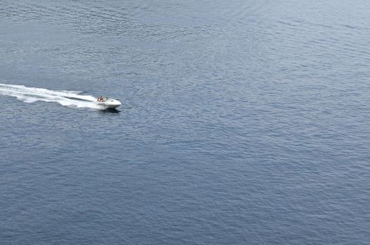 luxury turist boat ship  at sea on summer vacation