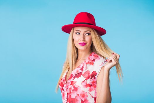 Young woman fashion lookbook model studio portrait