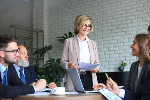 Businessmen teamwork brainstorming meeting to discuss plans of the investment