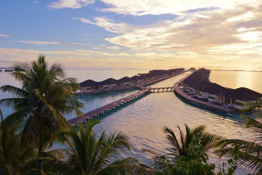 beautiful tropical beach background landscape nature sunset