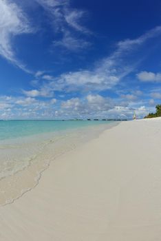 tropical beach nature landscape with white sand at summer