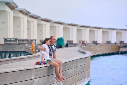 happy young romantic couple in love have fun running and relaxing on beautiful beach