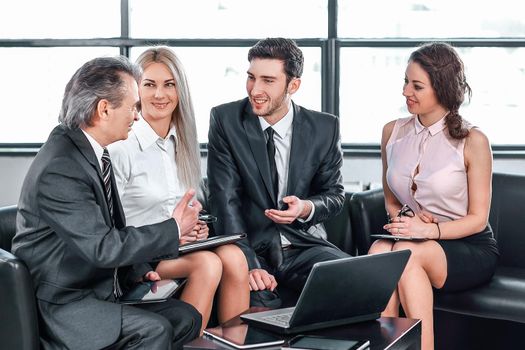 business partners discussing a new contract.