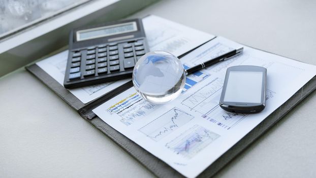 close up.workplace of the modern businessman. business concept
