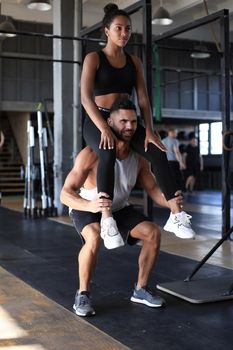 Young fit couple are in a good shape