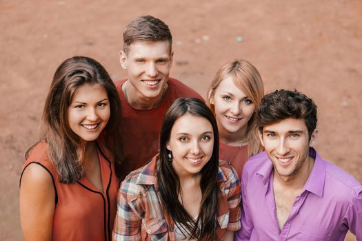 close up.portrait of a group of students.the concept of friendship.