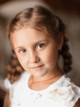 closeup. portrait of a cute little girl.