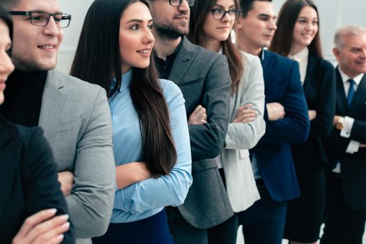 large group of successful business people standing together. the concept of teamwork