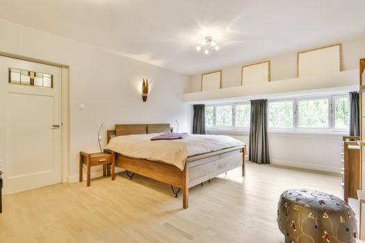 Luxurious light bedroom design in elegant house