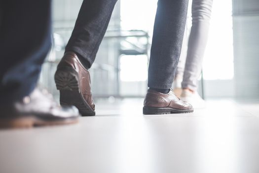 close up. image of business people in the office. business background