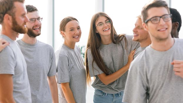 close up. a group of successful young people standing together