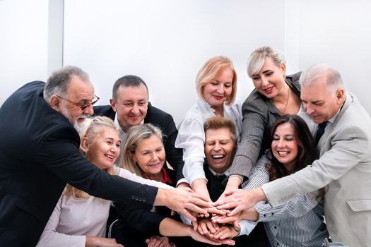 close up. professional business team showing their unity. the concept of teamwork