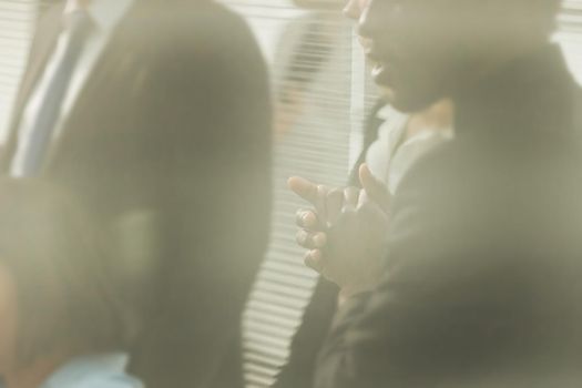 background image of business people working in the office. business concept