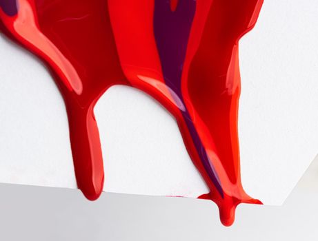 Sample of red spilled nail polish