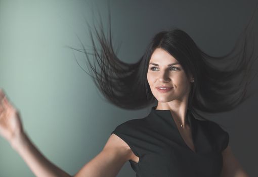 close up. portrait of a happy young business woman.
