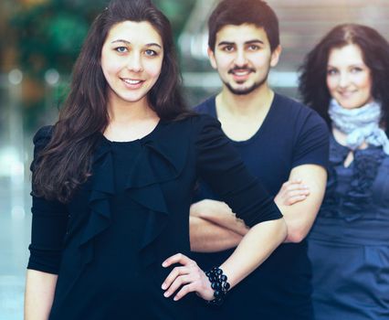 a group of college students smiling