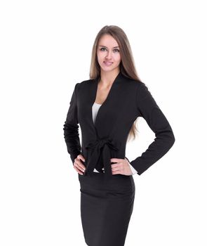 portrait of confident business woman. isolated on white background