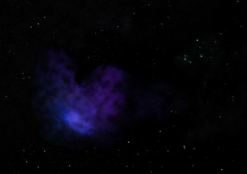 Star field and distant cold space nebula. Elements of this image furnished by NASA.