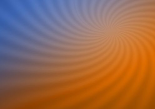 Swirling radial sunburst background. 3D illustration.