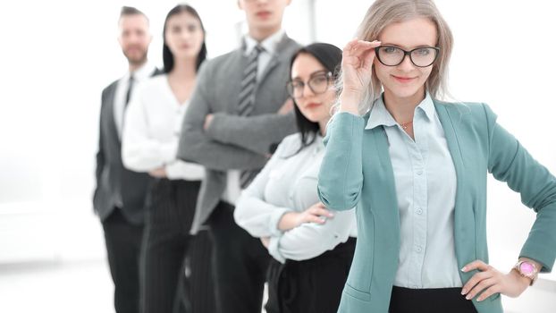 image of a professional business team standing together.photo with copy space