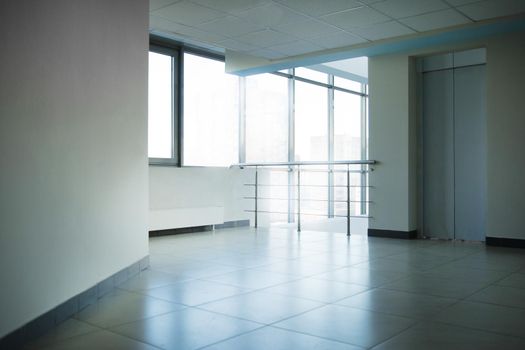 empty lobby in a modern office building. photo with copy space