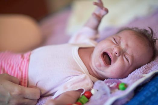 happy newborn little baby smilling  portrait