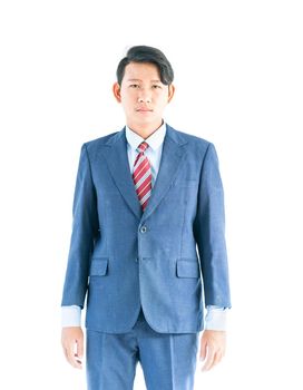 Young asian business men portrait in suit isolated over white background