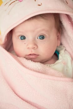 happy newborn little baby smilling  portrait