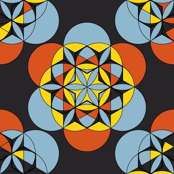 Background pattern with decorative geometric and abstract elements