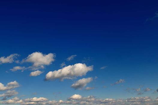 blue sky with white clouds background in nature