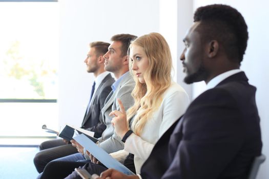 Stressful people waiting for job interview