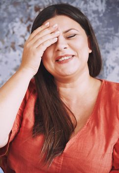Portrait of the Laughing Plus size model 