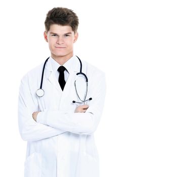 young doctor man with in the stethoscope