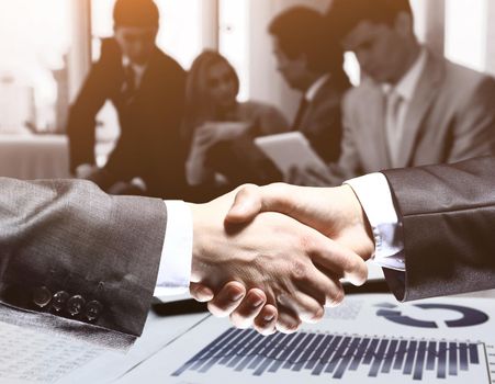 The businessman. Hand for a handshake. The conclusion of the transaction.
