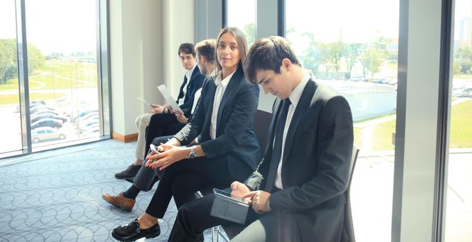 Business people waiting for job interview