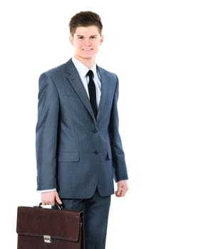 young business man isolated on white background