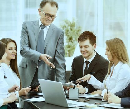 successful businessman and business team at a seminar