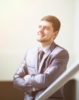 Portrait of a handsome business man in the office