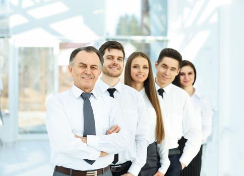 successful business team on a background of bright, modern office