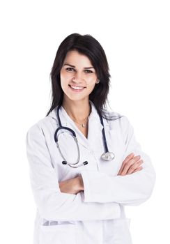 Young, beautiful, friendly smiling skilled woman doctor