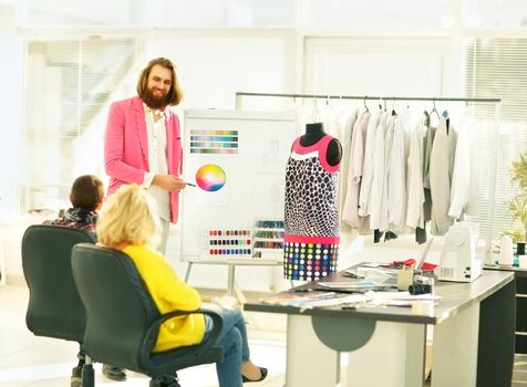 modern designer works on new models in apparel creative Studio