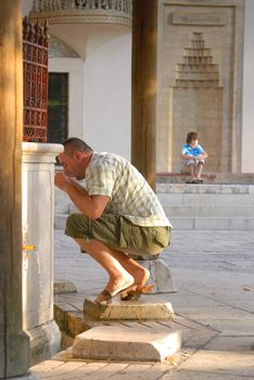 religion concept with people and object