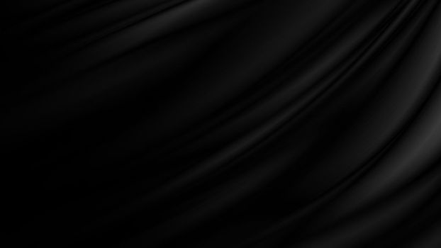 Black fabric texture background 3D illustration