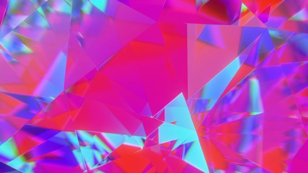 diamond facets abstract diffraction background