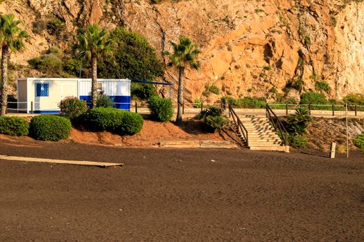 Lastre beach in Portman village, Cartagena province, Murcia community, Spain on a sunny day of summer
