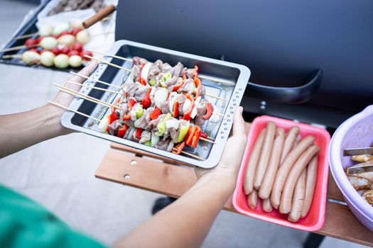 Preparing delicious food at home close up