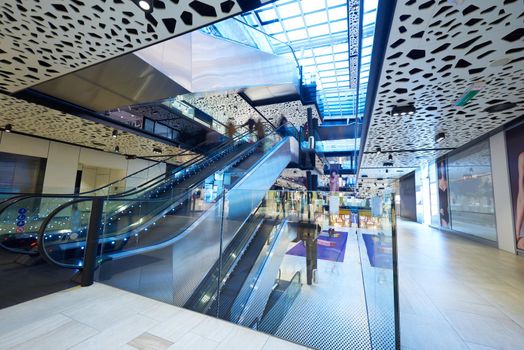 modern bright shopping mall indoor architecture